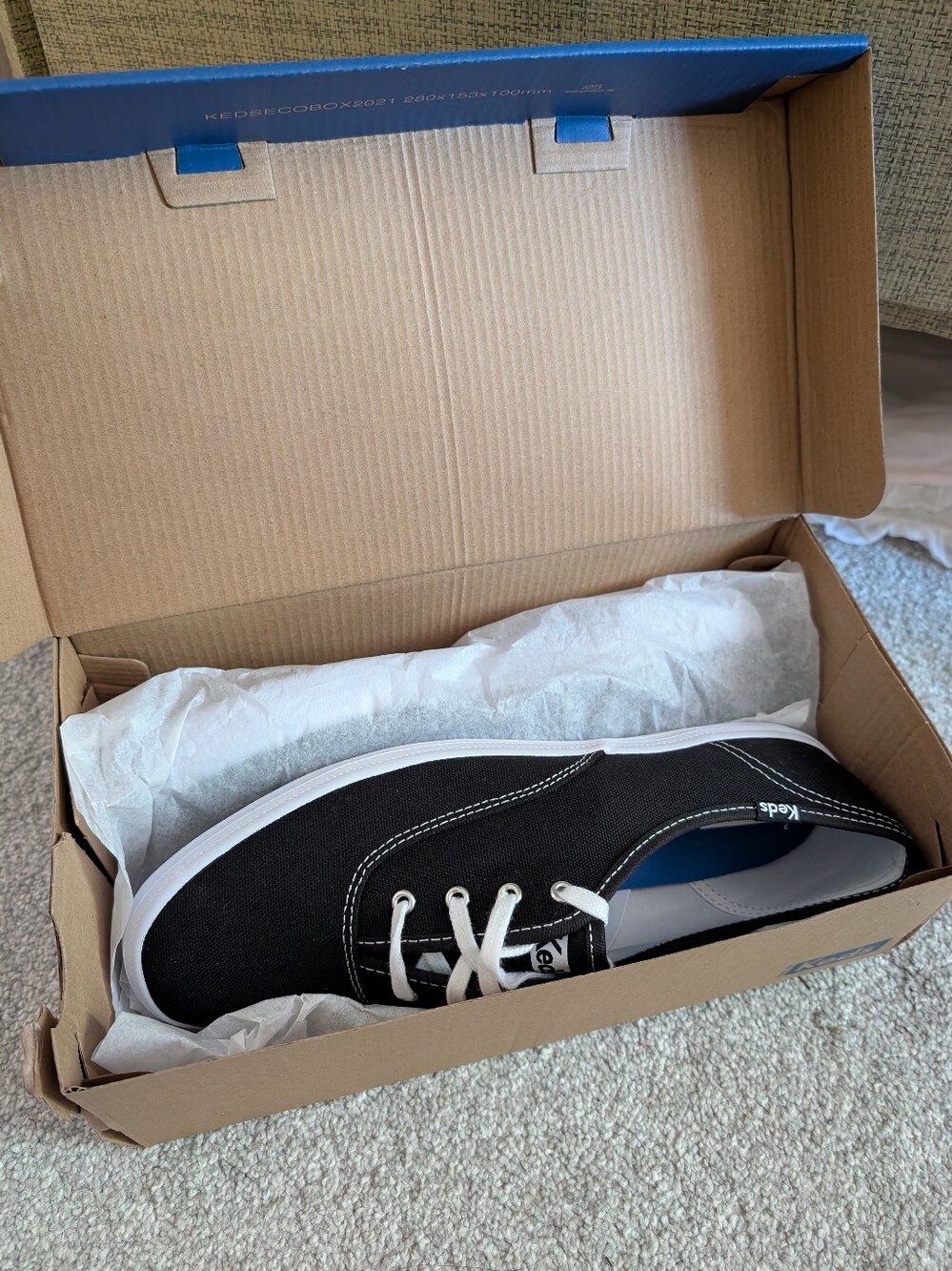 Keds Black Canvas Women's Low-Top Sneakers with White Laces
